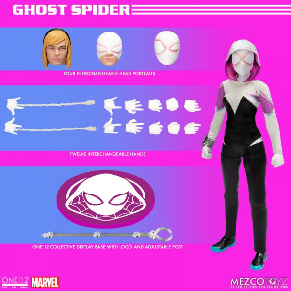 Ghost-Spider from Earth-65 Actionfigur 1:12 Mezco, Marvel, 16 cm