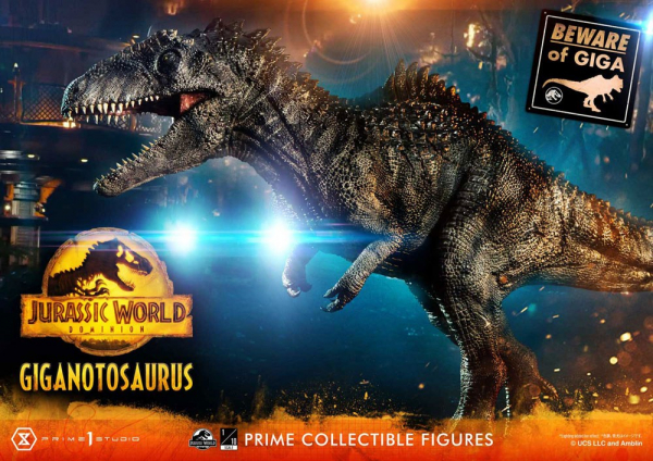 Giganotosaurus Statue 1:10 Prime Collectibles, Jurassic World: Ein neues Zeitalter, 22 cm