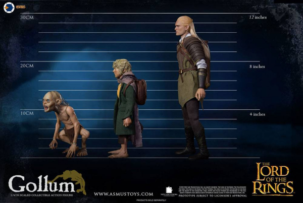 Gollum & Sméagol Actionfiguren 1:6 Luxury Edition, Der Herr der Ringe, 19 cm