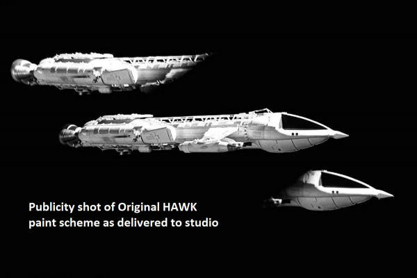 MK IX Hawk Warship Model Wargames Special Edition, Space: 1999, 21 cm