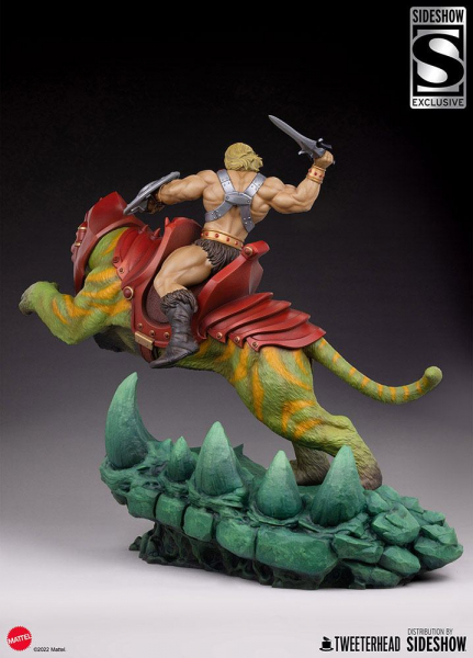 He-Man & Battle Cat Statue Classic Deluxe Sideshow Exclusive, Masters of the Universe, 59 cm