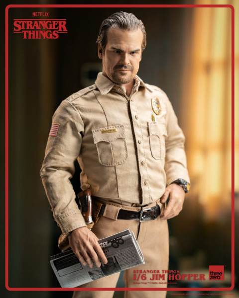 Jim Hopper Actionfigur 1:6, Stranger Things, 32 cm