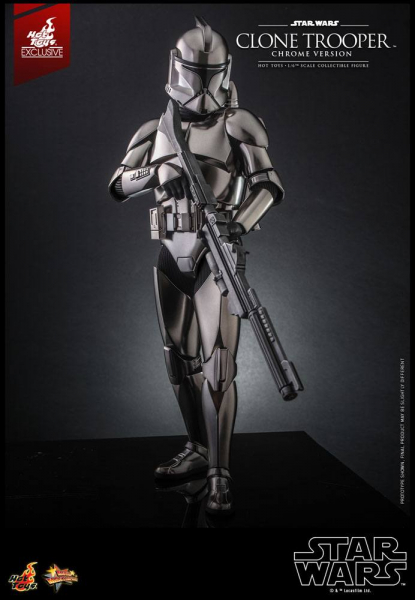 Clone Trooper (Chrome Ver.) Actionfigur 1:6 Movie Masterpiece Series Exclusive, Star Wars, 30 cm