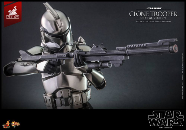 Clone Trooper (Chrome Ver.) Actionfigur 1:6 Movie Masterpiece Series Exclusive, Star Wars, 30 cm