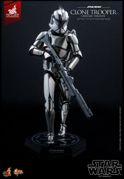 Clone Trooper (Chrome Ver.) Actionfigur 1:6 Movie Masterpiece Series Exclusive, Star Wars, 30 cm