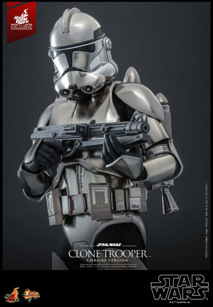 Clone Trooper (Chrome Ver.) Actionfigur 1:6 Movie Masterpiece Series Exclusive, Star Wars, 30 cm