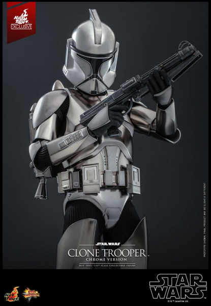 Clone Trooper (Chrome Ver.) Actionfigur 1:6 Movie Masterpiece Series Exclusive, Star Wars, 30 cm