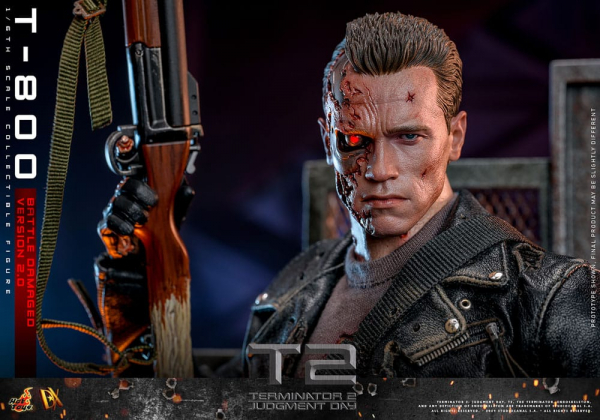 T-800 (Battle Damaged Version 2.0) Actionfigur Movie Masterpiece Series, Terminator 2, 32 cm