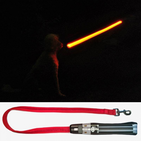 LED Dog Lead Darth Vader Lightsaber Star Wars BlacksBricks