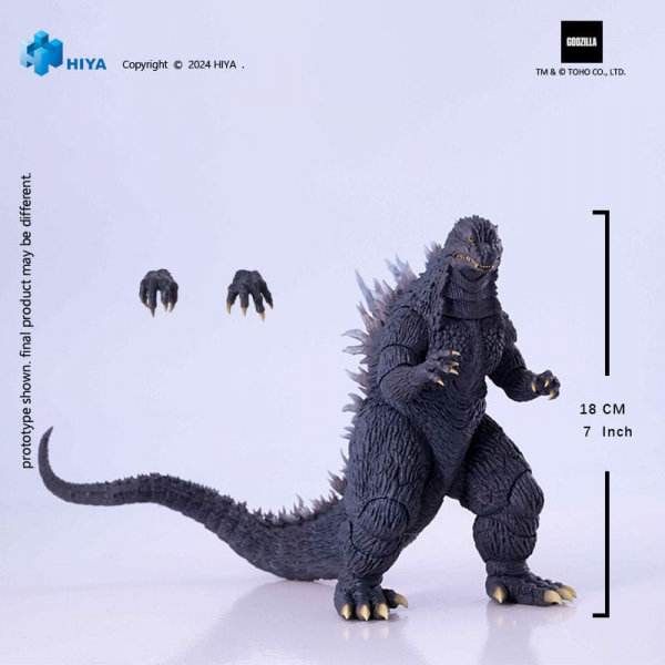 Godzilla Action Figure Exquisite Basic, Godzilla Against Mechagodzilla (2002), 18 cm