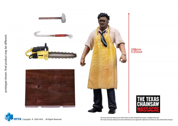 Leatherface (Killing Mask Standard Ver.) Action Figure 1/18 Exquisite Mini, The Texas Chain Saw Massacre (1974), 11 cm