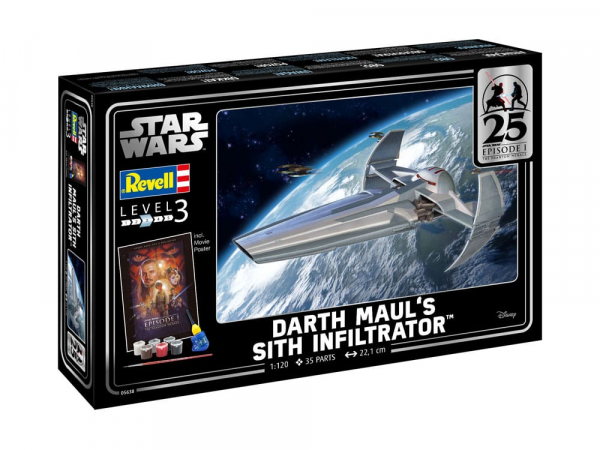 Darth Maul's Sith Infiltrator Modellbausatz 1:120, Star Wars: Episode I, 22 cm