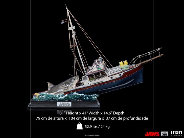 Jaws Attack Statue 1:20 Demi Art Scale, Der weiße Hai, 104 cm