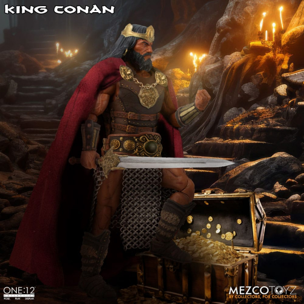 King Conan Action Figure 1/12 Mezco, Conan the Barbarian, 17 cm
