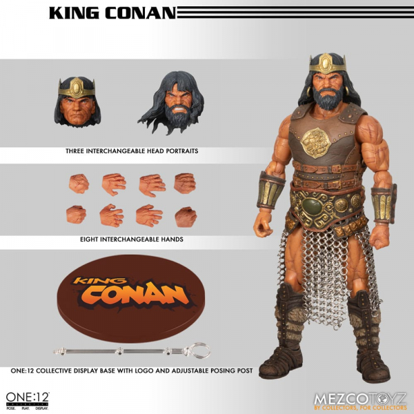 King Conan Action Figure 1/12 Mezco, Conan the Barbarian, 17 cm