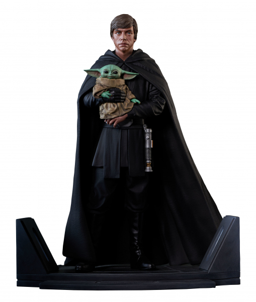 Luke Skywalker & Grogu Statue 1/7 Premier Collection, Star Wars: The Mandalorian, 25 cm