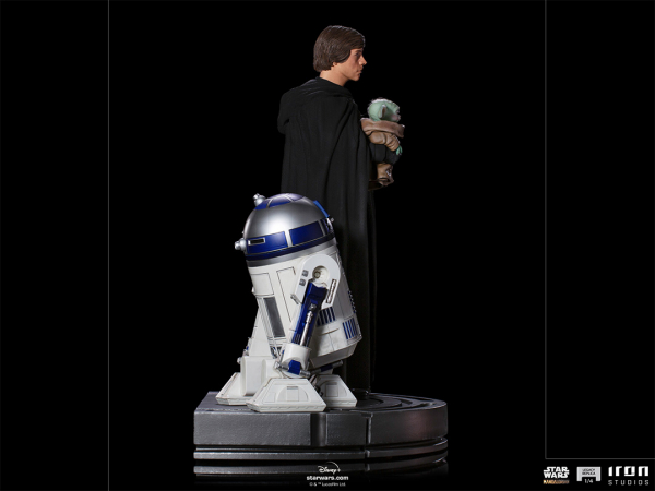 Luke Skywalker, R2-D2 and Grogu Statue 1/4 Legacy Replica, Star Wars: The Mandalorian, 54 cm