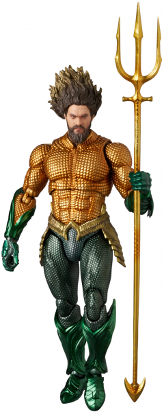 Aquaman (Gold & Green Suit) Action Figure MAFEX, Aquaman and the Lost Kingdom, 16 cm