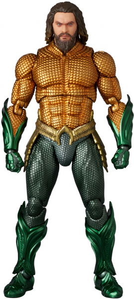 Aquaman (Gold & Green Suit) Action Figure MAFEX, Aquaman and the Lost Kingdom, 16 cm