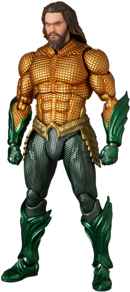 Aquaman (Gold & Green Suit) Action Figure MAFEX, Aquaman and the Lost Kingdom, 16 cm