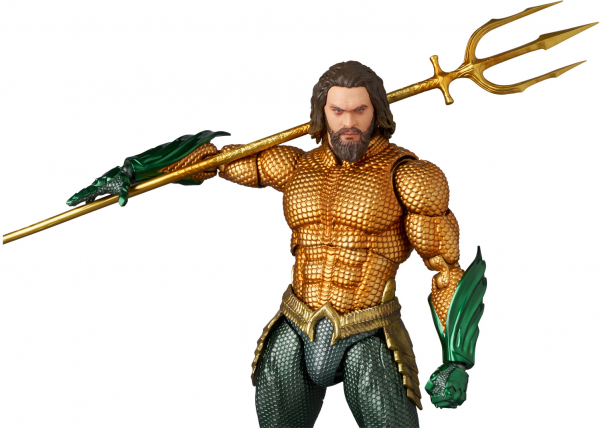 Aquaman (Gold & Green Suit) Action Figure MAFEX, Aquaman and the Lost Kingdom, 16 cm