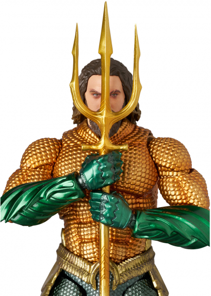 Aquaman (Gold & Green Suit) Action Figure MAFEX, Aquaman and the Lost Kingdom, 16 cm