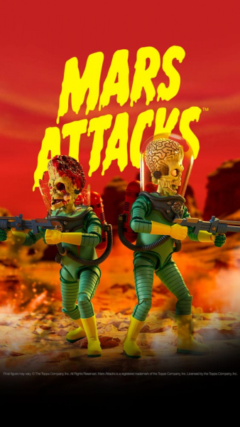 Martian (Smashing the Enemy) Actionfigur Ultimates, Mars Attacks!, 18 cm