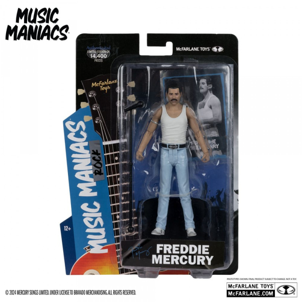 Freddie Mercury Actionfigur Music Maniacs Rock, 15 cm