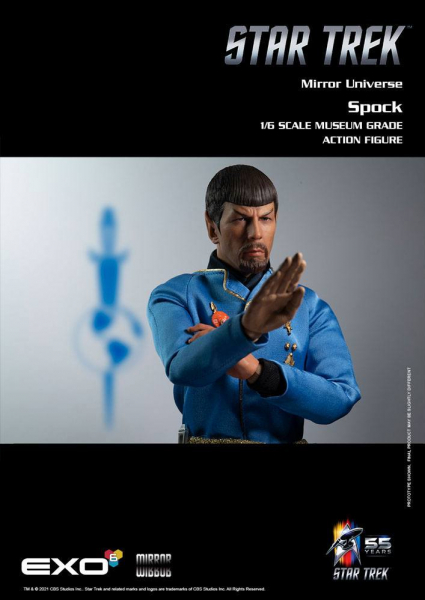 Mirror Universe Spock Action Figure 1/6, Star Trek TOS, 30 cm