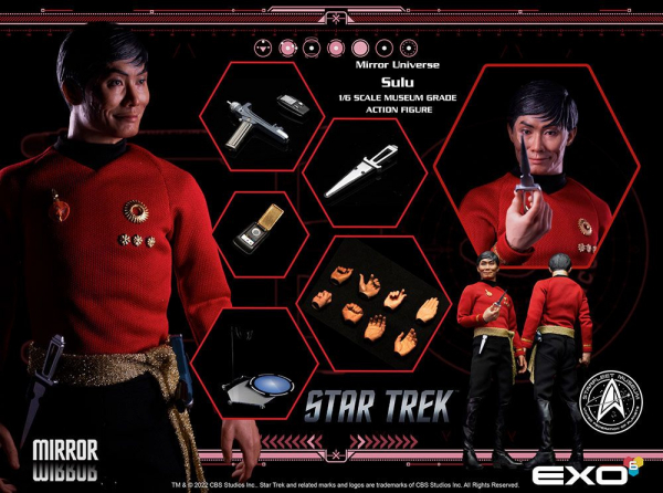 Mirror Universe Sulu Actionfigur 1:6, Star Trek TOS, 28 cm