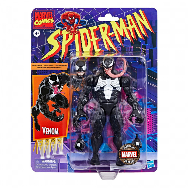 Venom Action Figure Marvel Legends Retro Collection Exclusive, Spider-Man, 15 cm