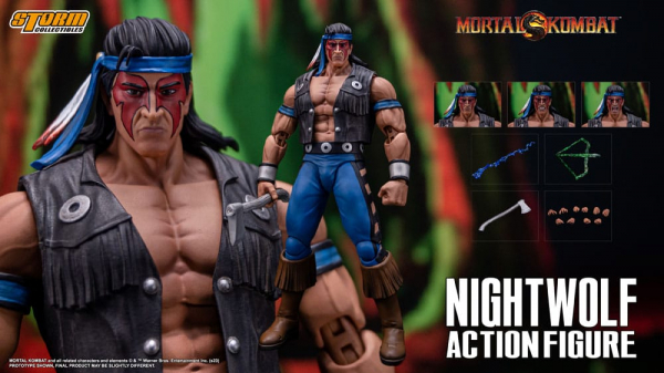 Nightwolf Action Figure 1/12, Mortal Kombat, 18 cm