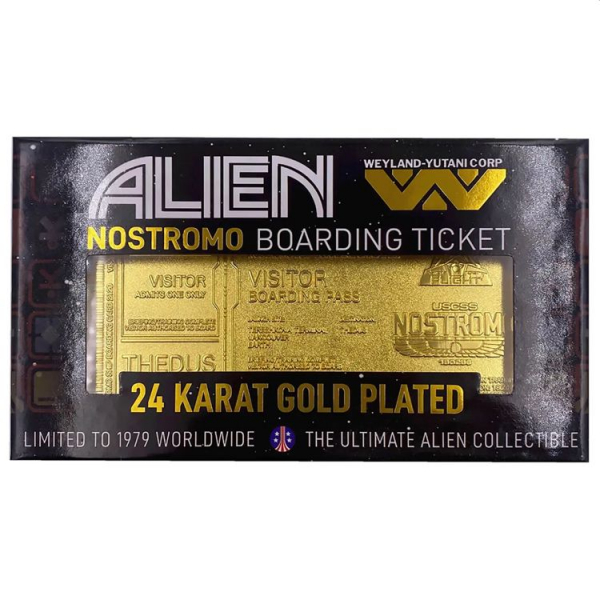 Nostromo Boarding Ticket (vergoldet) Limited Edition, Alien