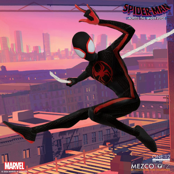 Miles Morales Actionfigur 1:12 Mezco, Spider-Man: Across the Spider-Verse, 17 cm