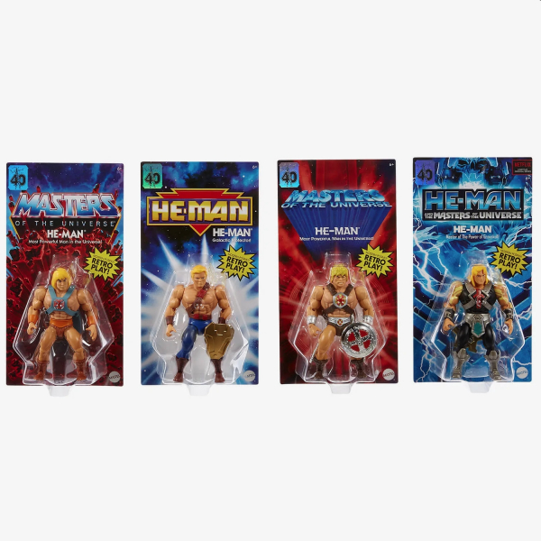 He-Man 40th Anniversary Action Figure 4-Pack MOTU Origins Exclusive, Masters of the Universe, 14 cm