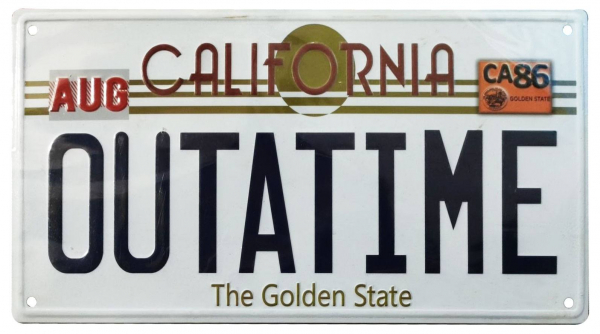 Outatime License Plate 1/1 Replica, Back to the Future