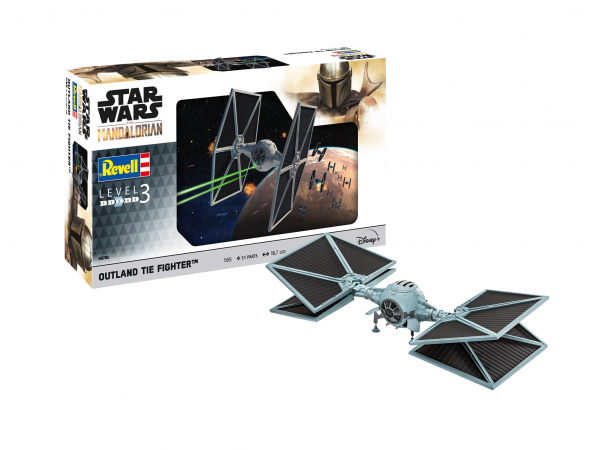 Outland TIE Fighter Model Kit 1/65, Star Wars: The Mandalorian, 16 cm