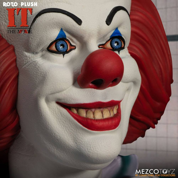 Pennywise Doll Mezco Designer Series Roto Plush, Stephen King's It (1990), 46 cm