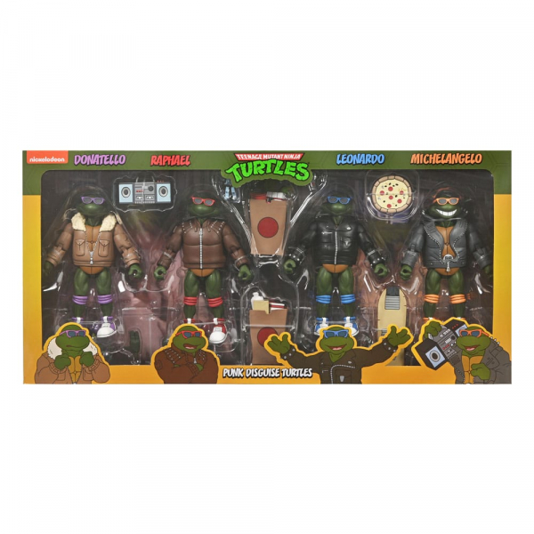 Punk Turtles (Cartoon) Actionfiguren 4er-Pack, Teenage Mutant Ninja Turtles, 18 cm