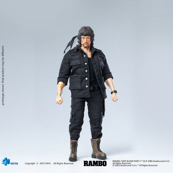 John Rambo Actionfigur 1:12 Exquisite Super Series, Rambo II, 16 cm
