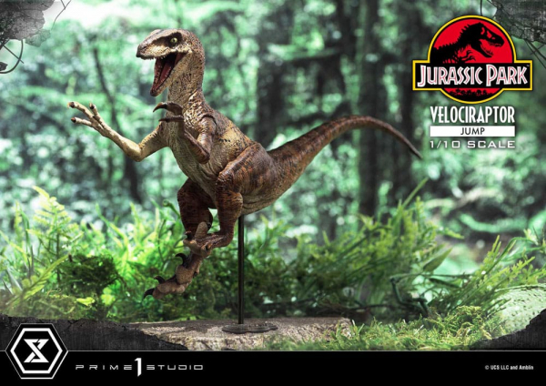 Velociraptor Jump Statue 1/10 Prime Collectibles, Jurassic Park, 21 cm