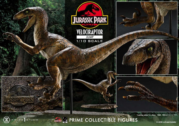 Velociraptor Jump Statue 1/10 Prime Collectibles, Jurassic Park, 21 cm