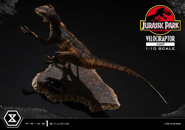 Velociraptor Jump Statue 1/10 Prime Collectibles, Jurassic Park, 21 cm