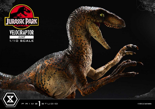 Velociraptor Jump Statue 1/10 Prime Collectibles, Jurassic Park, 21 cm