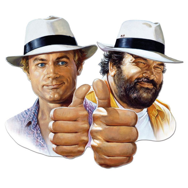 Bud Spencer & Terence Hill 3D Blechschild, Vier Fäuste gegen Rio, 45 x 45 cm