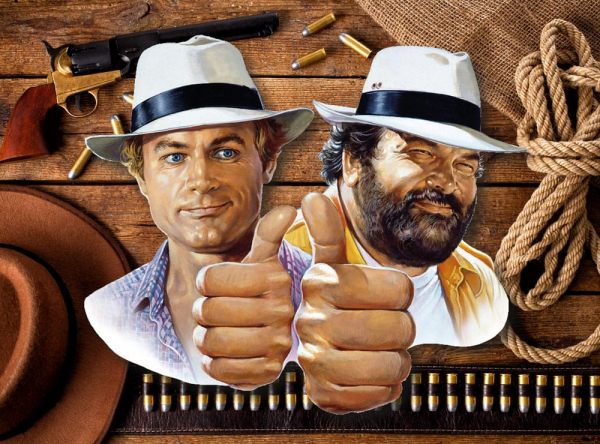 Bud Spencer & Terence Hill 3D Blechschild, Vier Fäuste gegen Rio, 45 x 45 cm