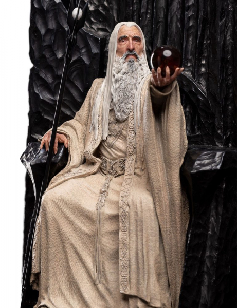 Saruman der Weiße auf Thron Statue 1:6, Der Herr der Ringe, 110 cm