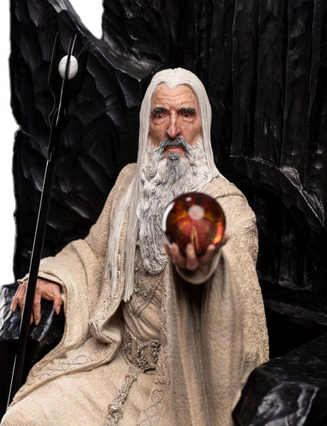 Saruman der Weiße auf Thron Statue 1:6, Der Herr der Ringe, 110 cm