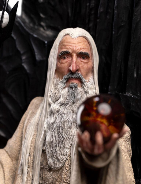 Saruman der Weiße auf Thron Statue 1:6, Der Herr der Ringe, 110 cm