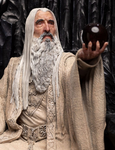 Saruman der Weiße auf Thron Statue 1:6, Der Herr der Ringe, 110 cm